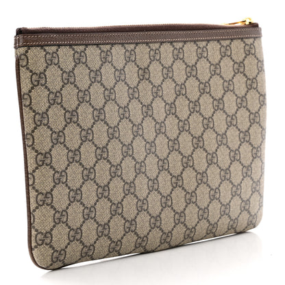 Gucci GG Supreme Monogram Large Ophidia Pouch Clutch Brown 3 of 9