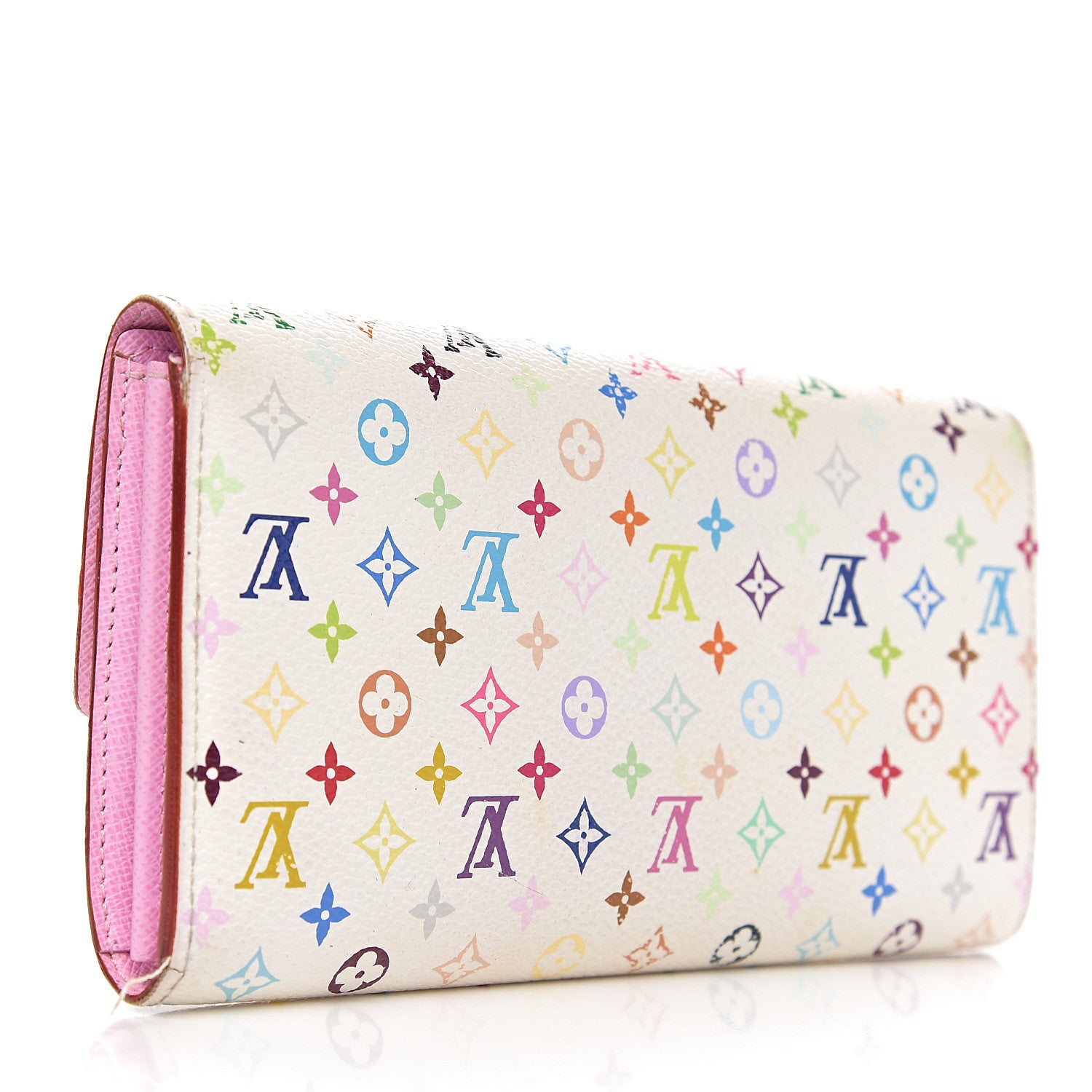 Louis Vuitton Monogram Multicolor Sarah Wallet White Litchi 2 of 11