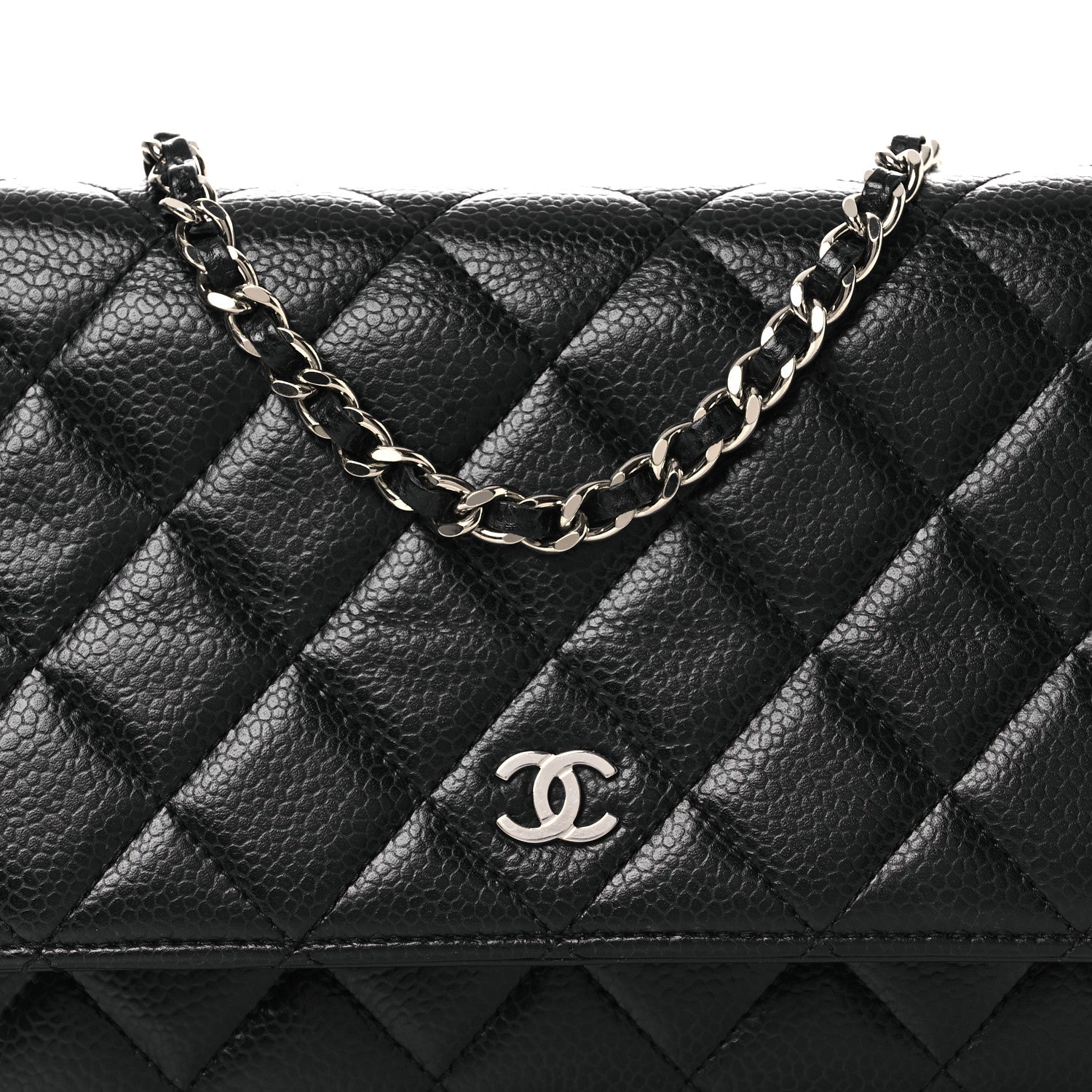 Chanel Caviar Quilted Wallet On Chain WOC Black 9 of 14
