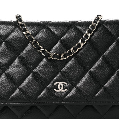 Chanel Caviar Quilted Wallet On Chain WOC Black 9 of 14