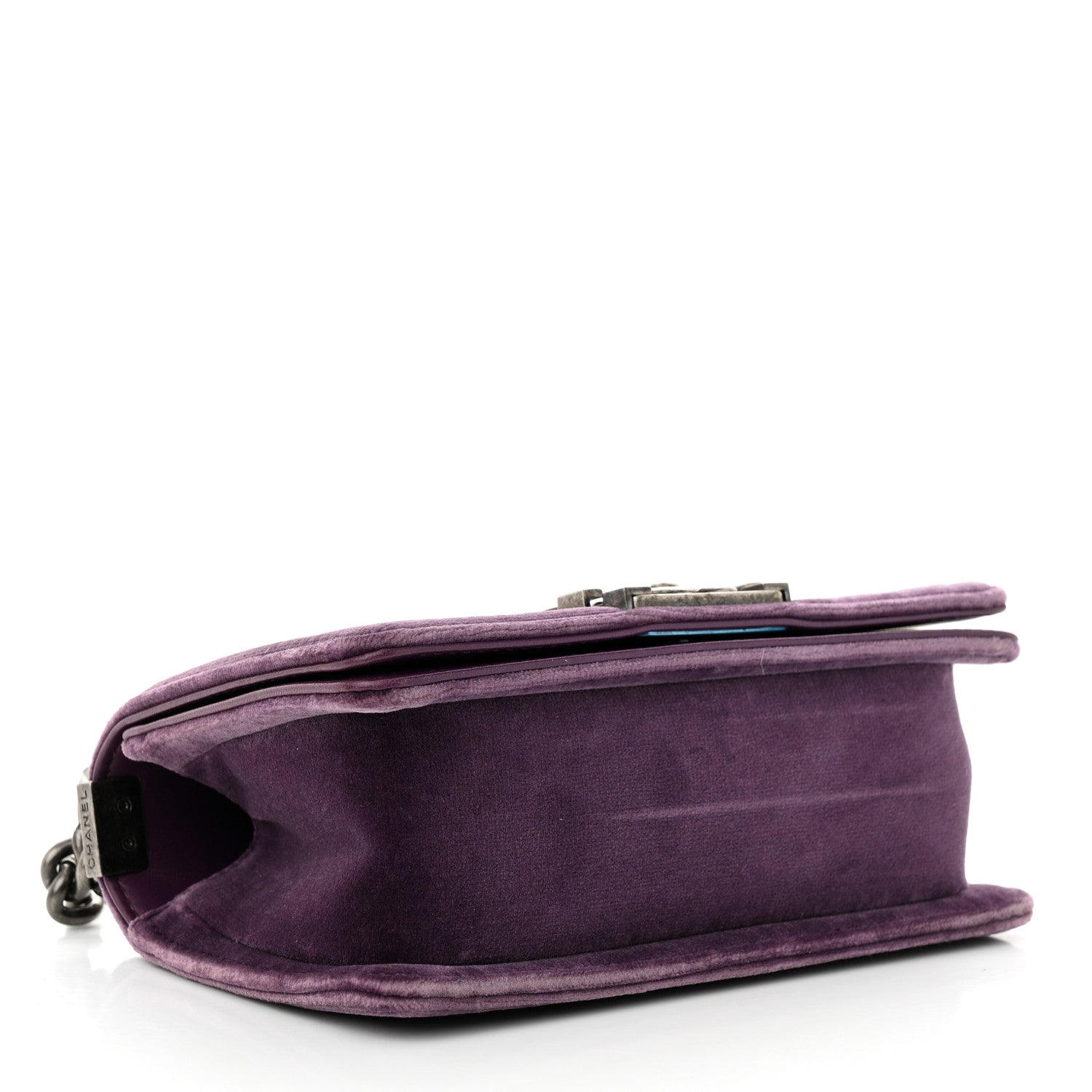 Chanel Velvet Quilted Small Boy Flap Purple 4 of 10