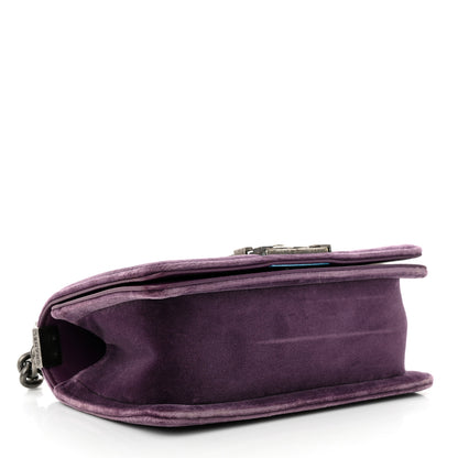 Chanel Velvet Quilted Small Boy Flap Purple 4 of 10