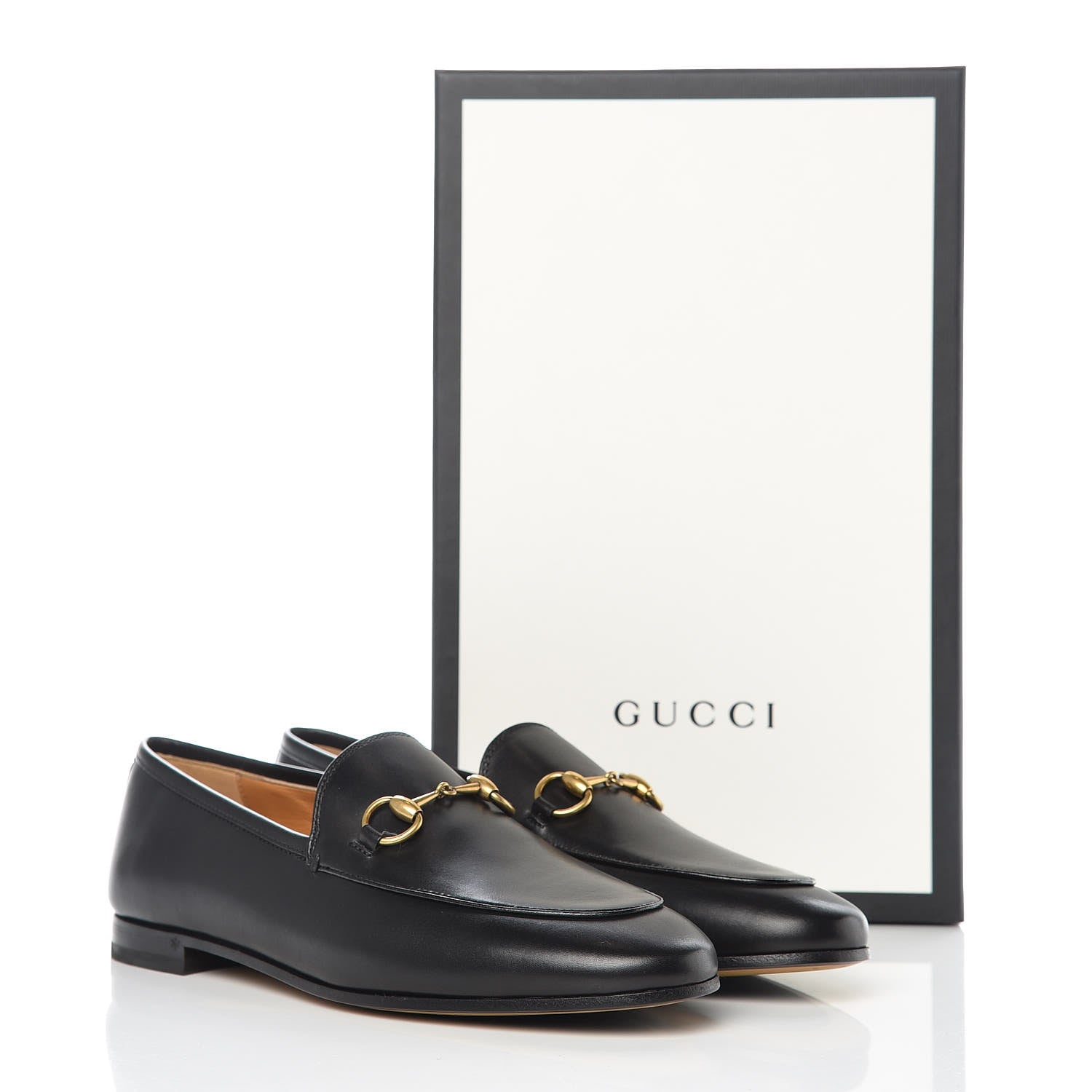 Gucci Calfskin Womens Jordaan Loafers 37 Black 9 of 9