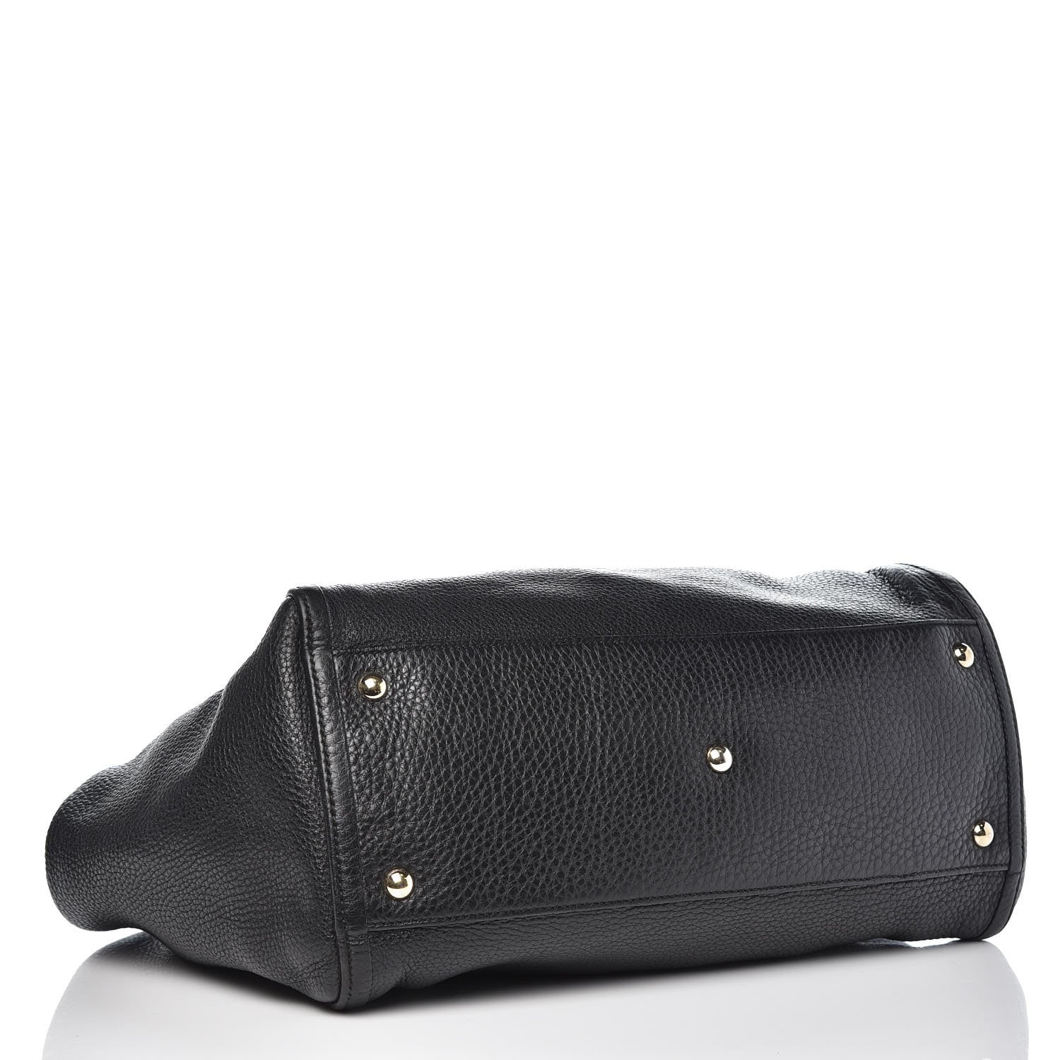 Gucci Pebbled Calfskin Medium Soho Shoulder Bag Black 4 of 14