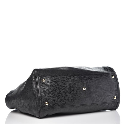 Gucci Pebbled Calfskin Medium Soho Shoulder Bag Black 4 of 14