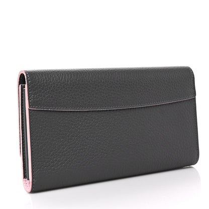 Louis Vuitton Taurillon Capucines Wallet Gris Bubble Gum 3 of 6