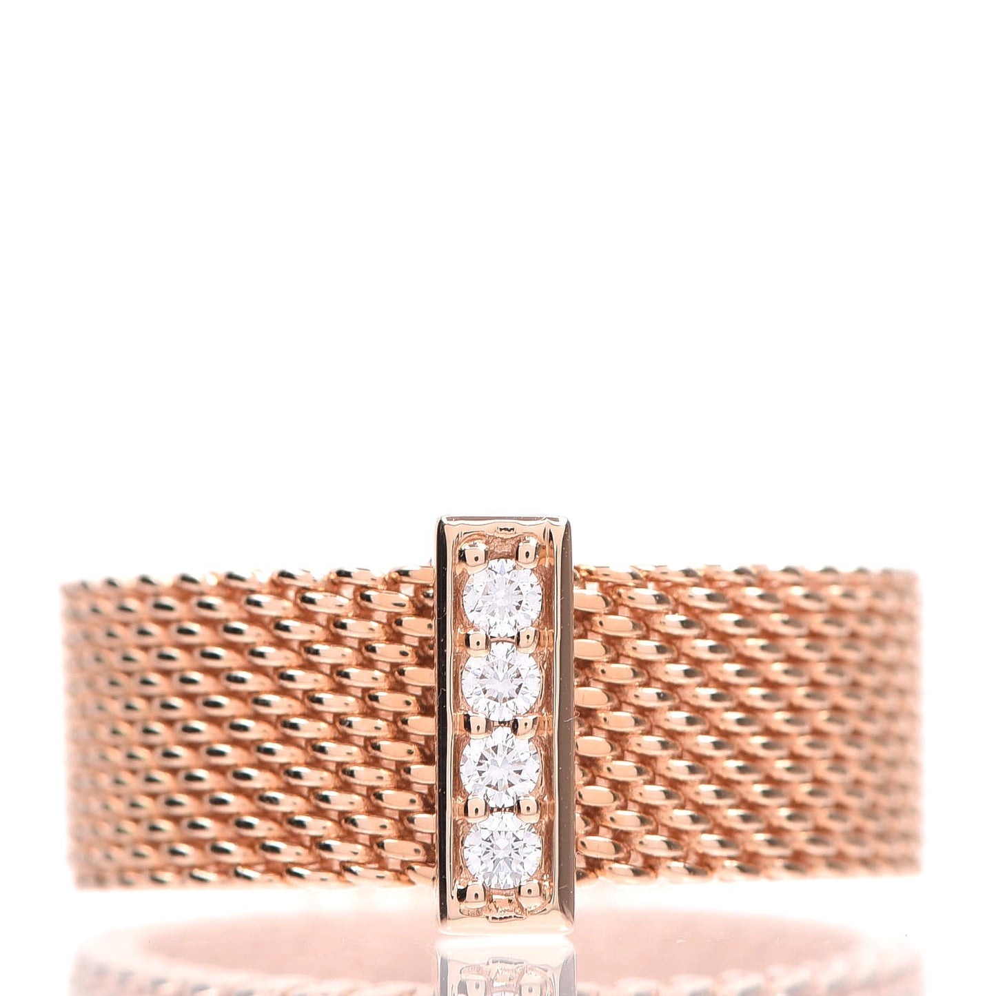 18K Rose Gold 4 Diamond Somerset Ring 48 4.25
