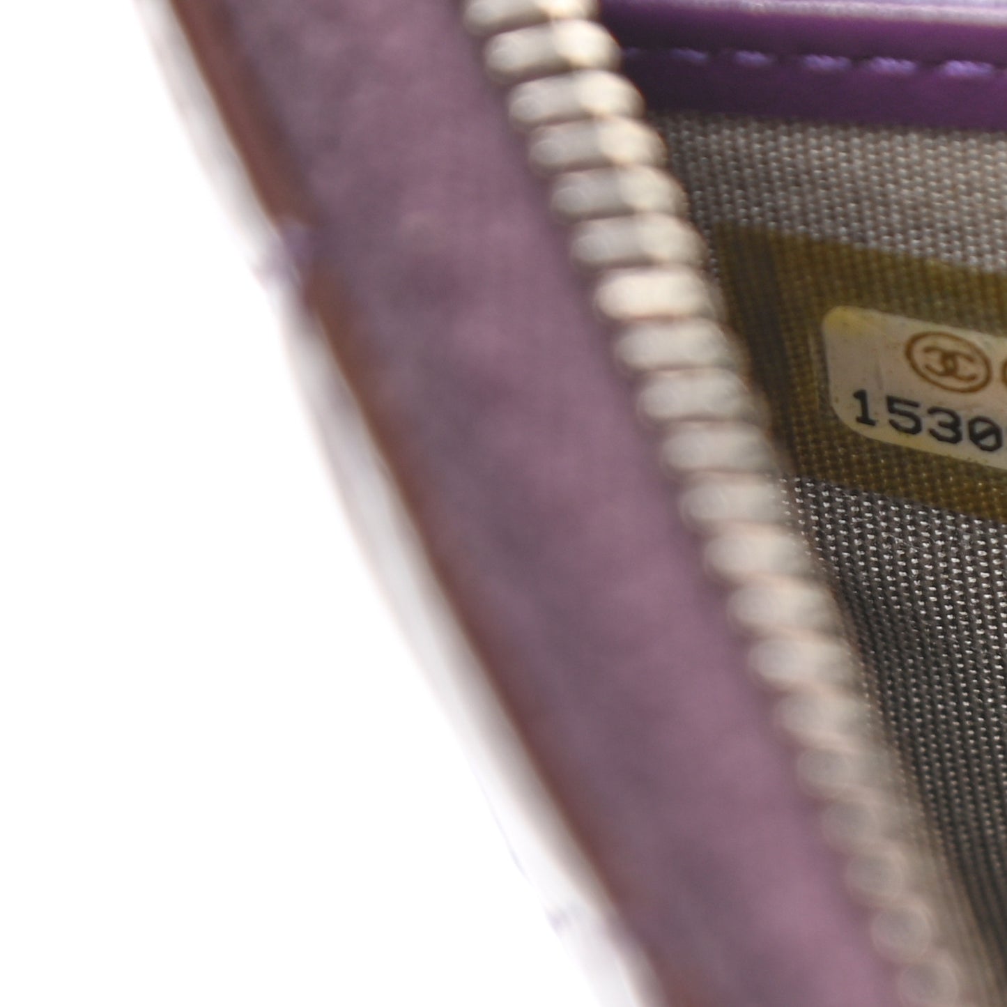 Patent Quilted Brilliant Zip Around Wallet Purple