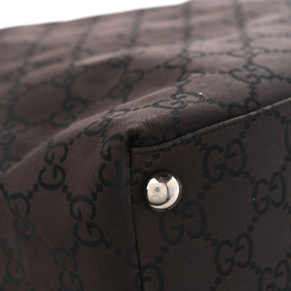 Gucci Nylon Monogram Extra Large Hobo Dark Brown 12 of 16