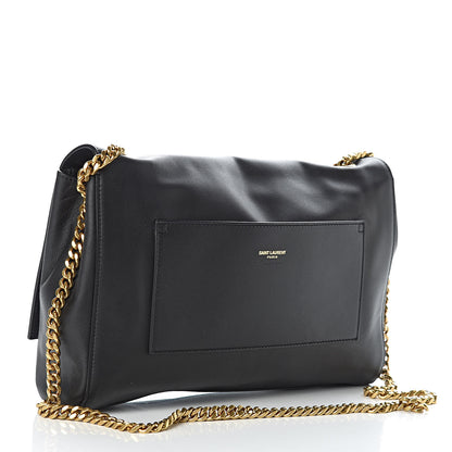 Saint Laurent Smooth Calfskin Suede Medium Reversible Monogram Kate Satchel Black 4 of 15
