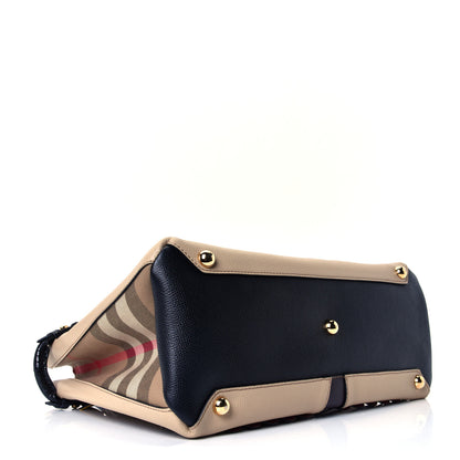Burberry Derby Calfskin Beasts Medium Banner Tote Khaki 3 of 4