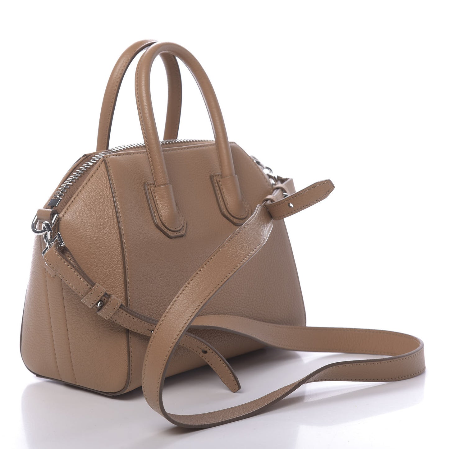 Sugar Goatskin Mini Antigona Light Beige