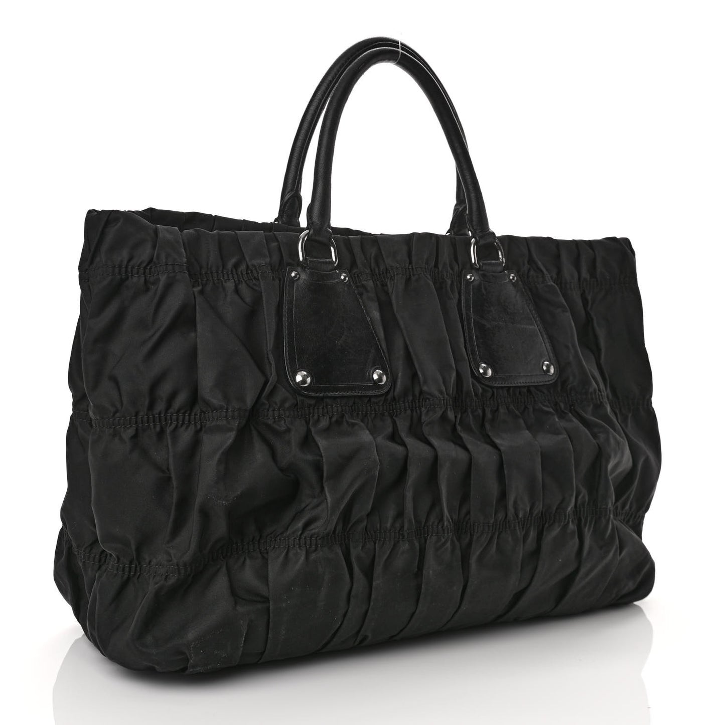 Tessuto Nylon Gaufre Tote Black