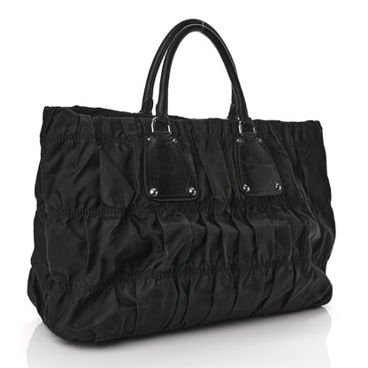 Prada Tessuto Nylon Gaufre Tote Black 2 of 10