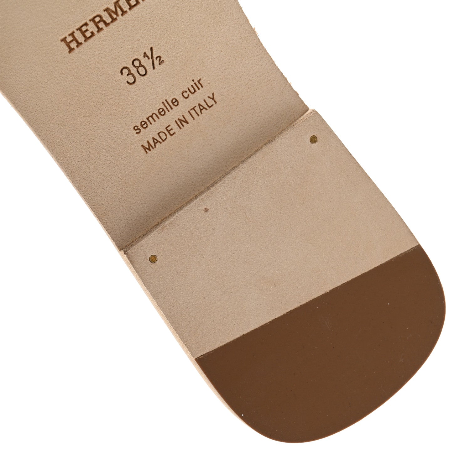 Hermes Epsom Oran Sandals 38.5 Vert Jade 10 of 11