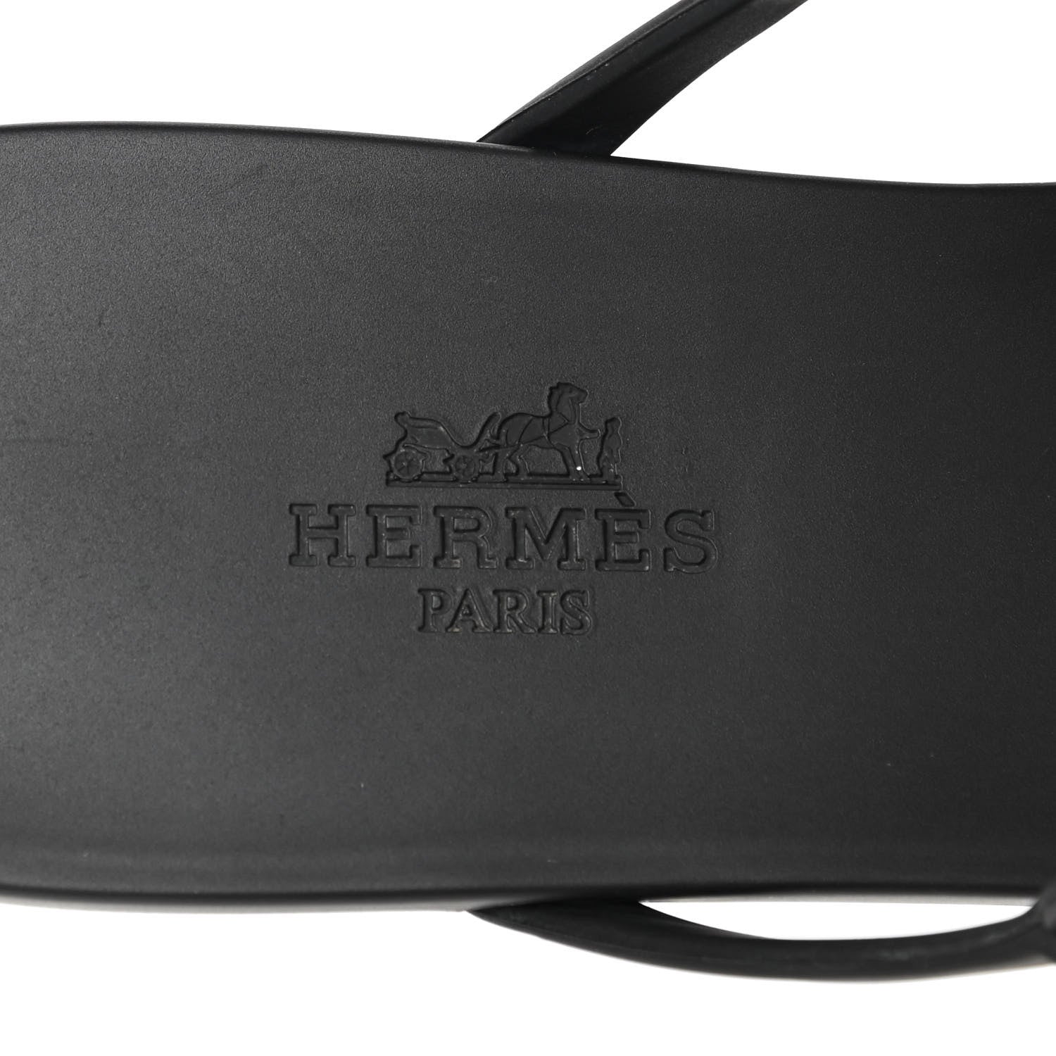 Hermes Rubber Womens Egerie Sandals 39 Black 6 of 8