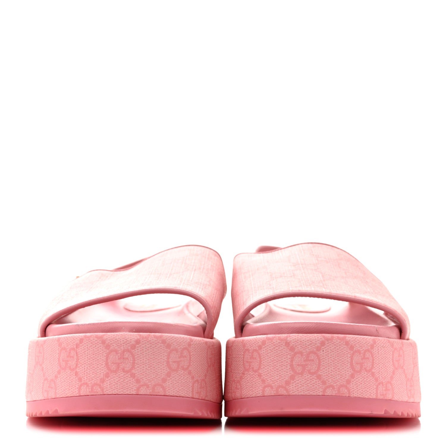 Gucci GG Supreme Monogram Granada Kid Angelina Platform 35mm Slingback Sandals 40.5 Cotton Candy Dark Cotton Candy Wild Rose 3 of 12