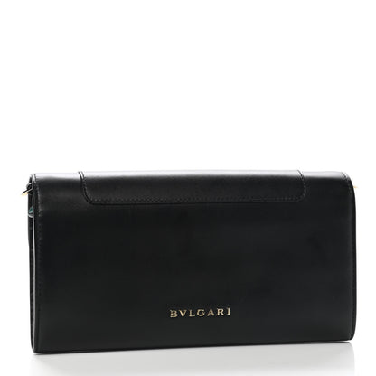 Bulgari Calfskin Serpenti Forever Chain Wallet Black 3 of 8