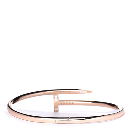 Cartier 18K Pink Gold Diamond Juste Un Clou Bracelet 18 3 of 5