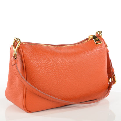 Prada Vitello Daino Mini Shoulder Bag Papaya 3 of 11