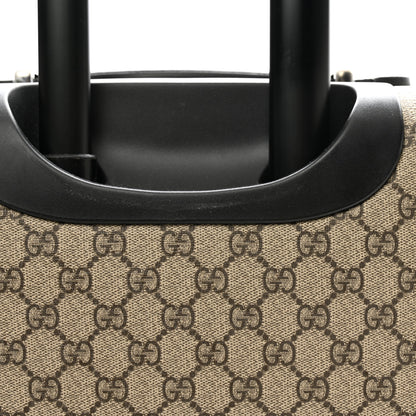 Gucci GG Supreme Monogram Calfskin Carry On Trolley Beige Ebony Black 10 of 14