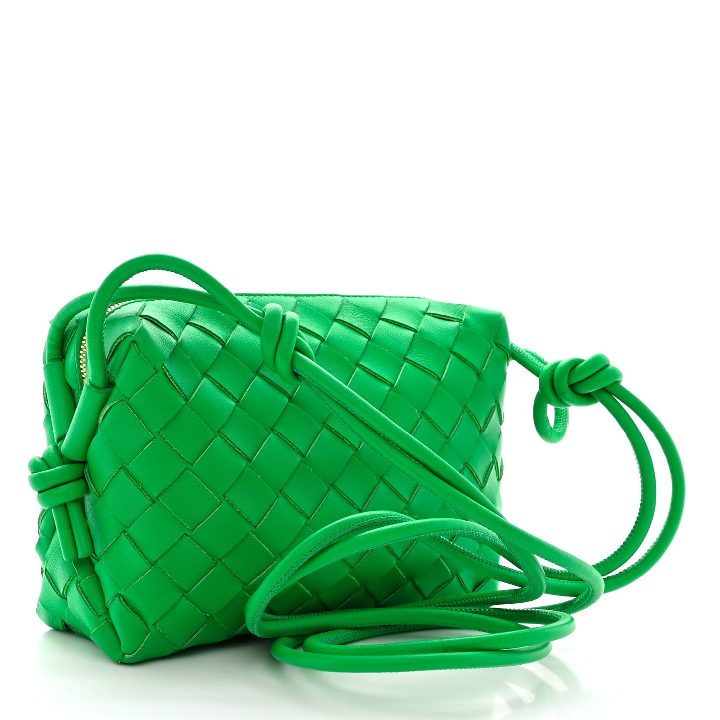Nappa Intrecciato Mini Loop Camera Bag Parakeet