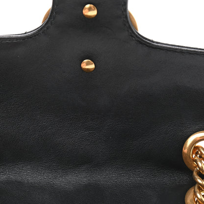 Gucci Calfskin Matelasse Mini GG Marmont Shoulder Bag Black 11 of 12