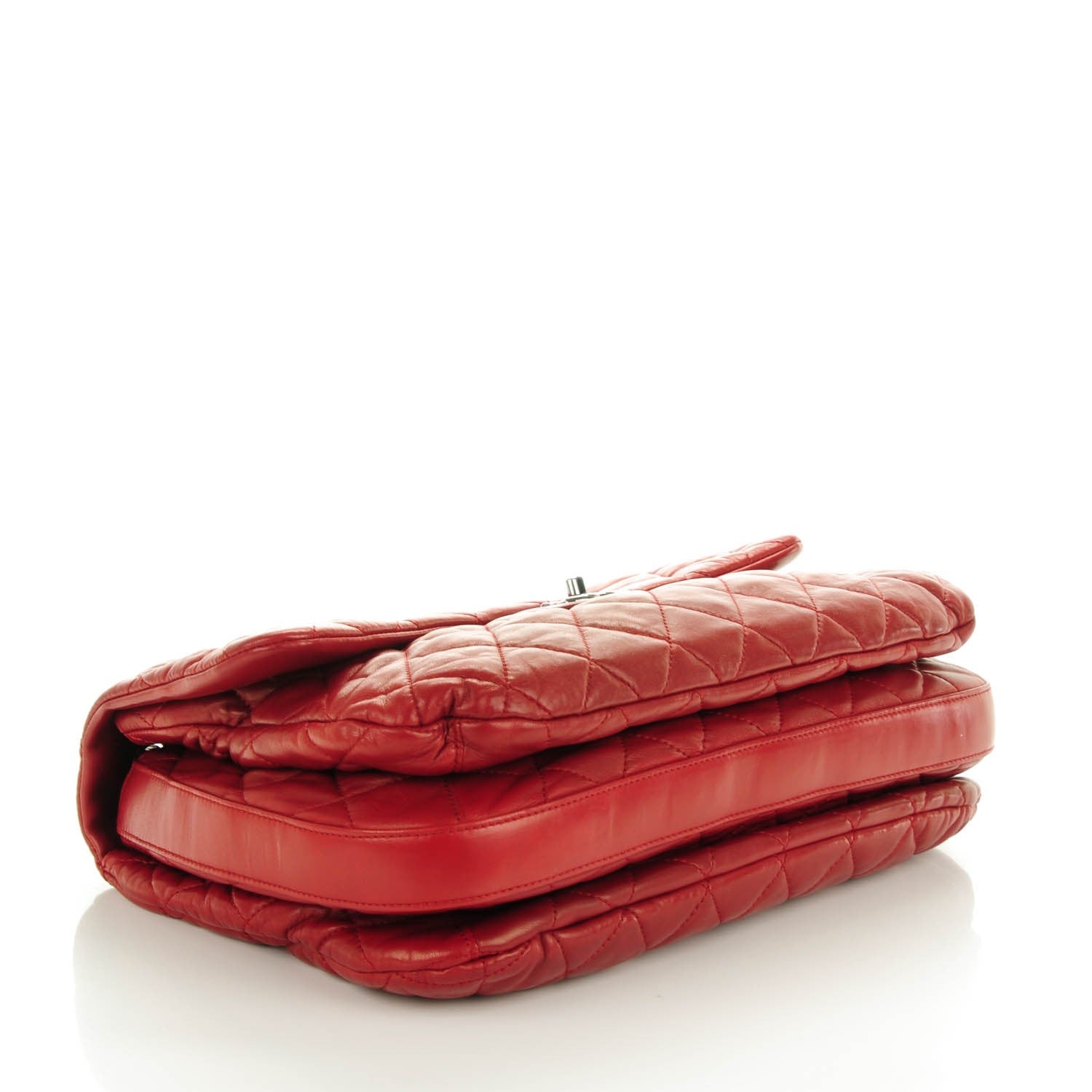 Chanel Lambskin Quilted 3 Maxi Flap Bag Red 4 of 7