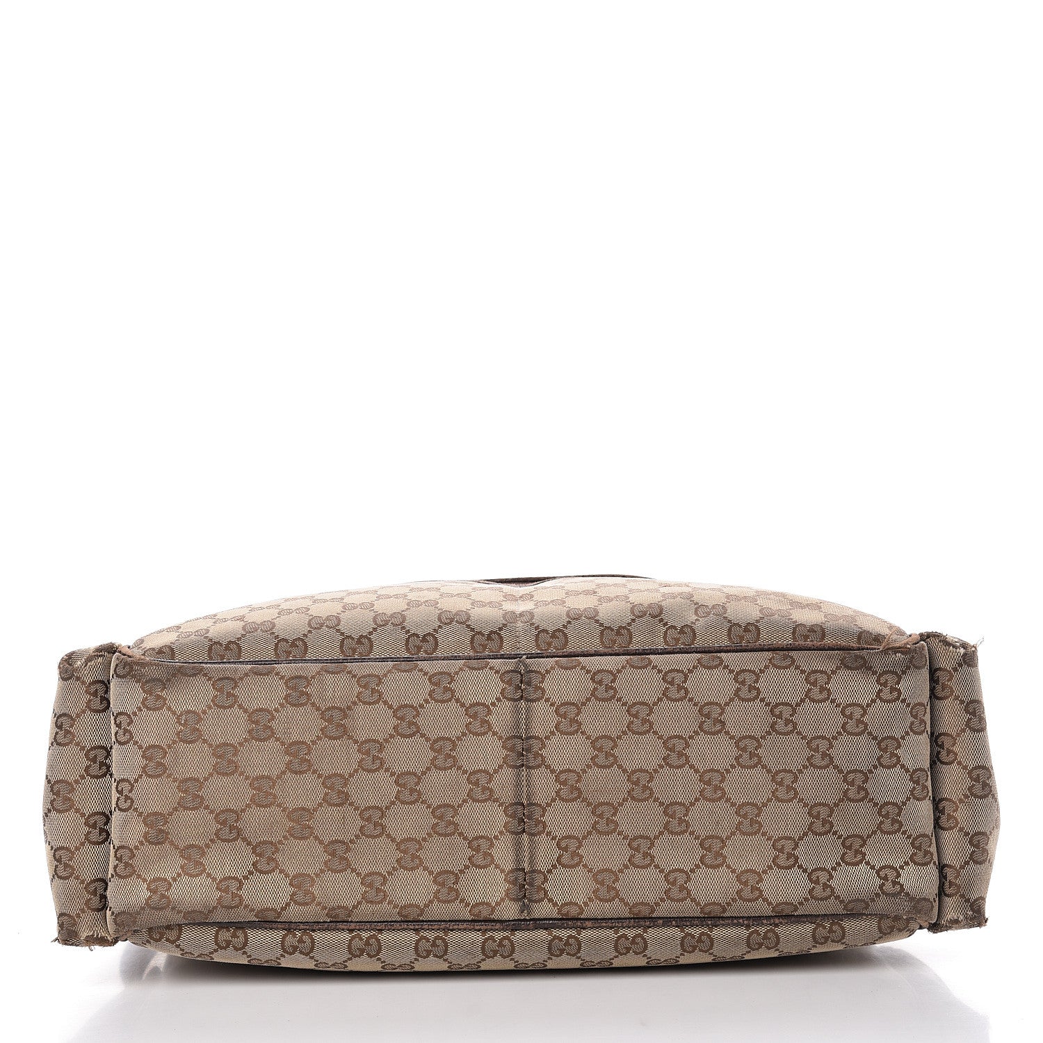 Gucci Monogram Natural Pigskin Large Diaper Bag Beige Ebony Cocoa Dark Chocolate 28 of 32