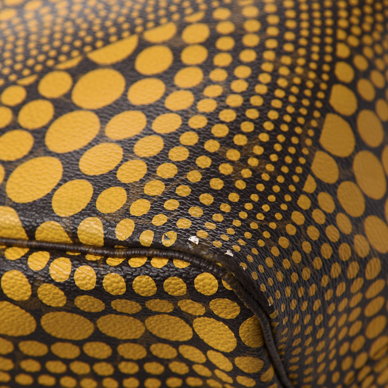 Louis Vuitton Monogram Kusama Waves Neverfull MM Yellow 9 of 13