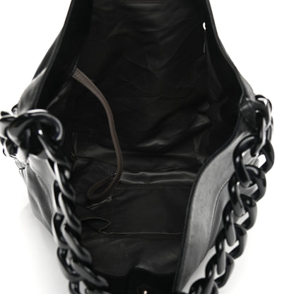 Chanel Calfskin Modern Chain Rhodoid Hobo Black 5 of 12