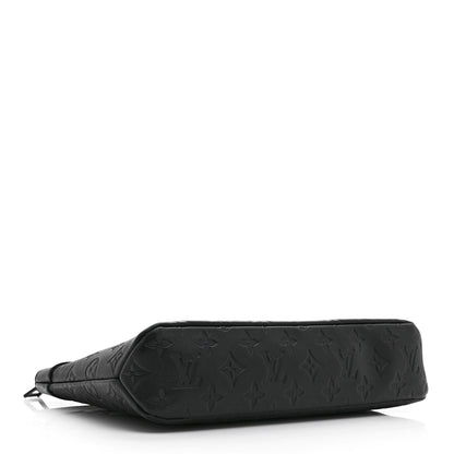 Louis Vuitton Shadow Calfskin Monogram Pochette Voyage Souple Black 4 of 9
