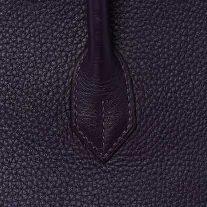 Hermes Taurillon Clemence Birkin 40 Raisin 9 of 46