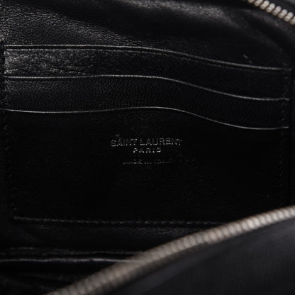 Saint Laurent Grain De Poudre Matelasse Monogram Mini Lou Camera Bag Black 8 of 10