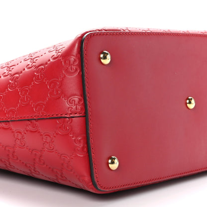 Gucci Guccissima Linea A Foldover Tote Red 8 of 11