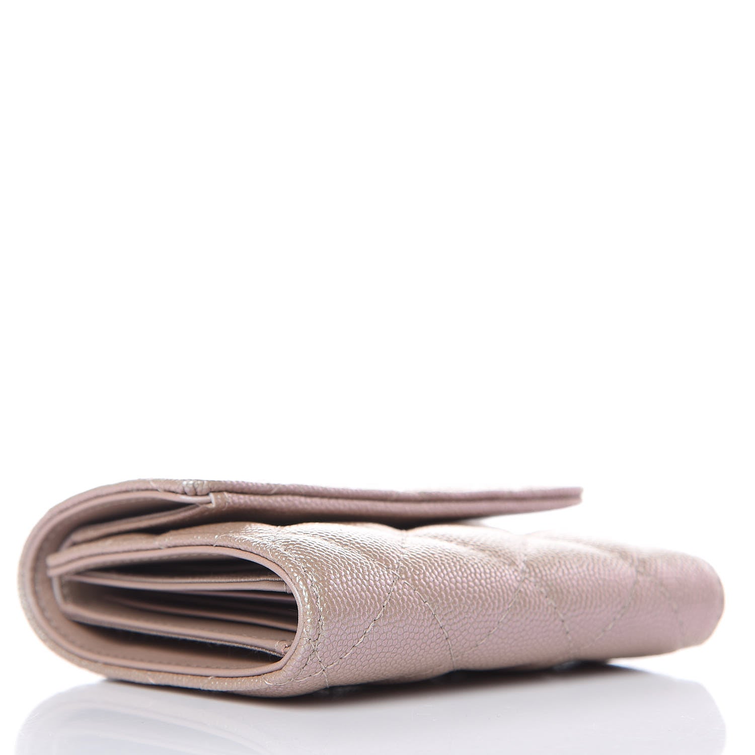 Chanel Iridescent Caviar Quilted Small Flap Wallet Beige 3 of 8