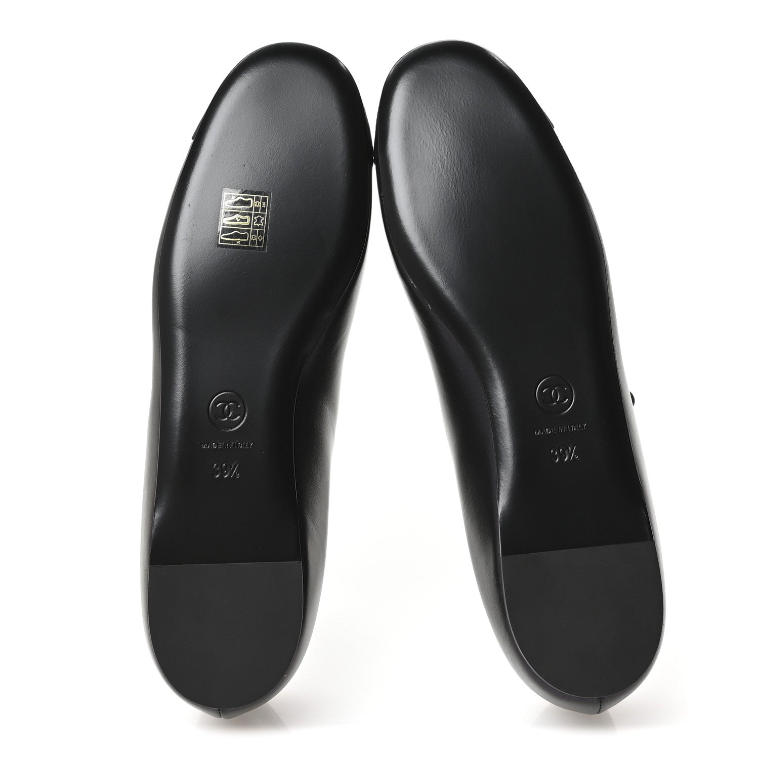 Chanel Lambskin Grosgrain Mary Jane Flats 39.5 Black 6 of 9