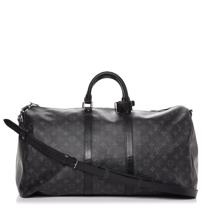 Louis Vuitton Monogram Eclipse Keepall Bandouliere 55 1 of 9