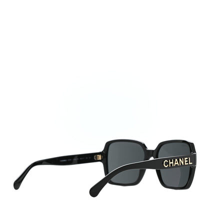 Chanel Acetate Polarized Square Sunglasses 5408 Black 4 of 7