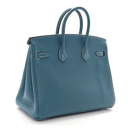 Hermes Togo Birkin 25 Blue Jean 3 of 12