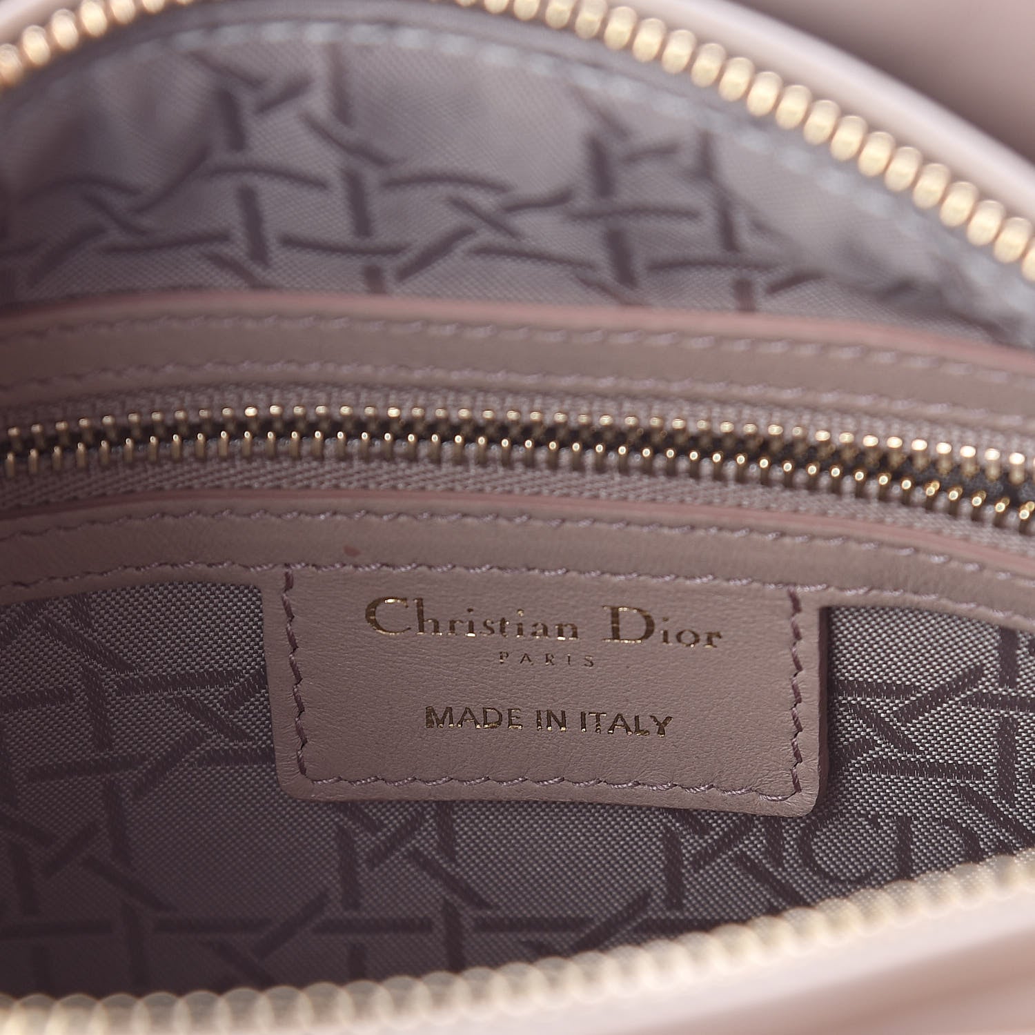Christian Dior Lambskin Cannage Medium Lady Dior Taupe 6 of 9