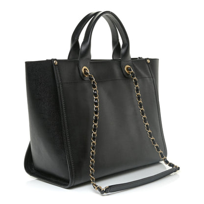 Chanel Caviar Small Studded Deauville Tote Black 3 of 12