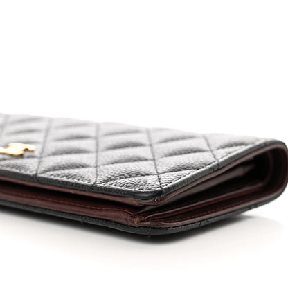 Chanel Caviar Quilted Yen Wallet Black 9 of 9