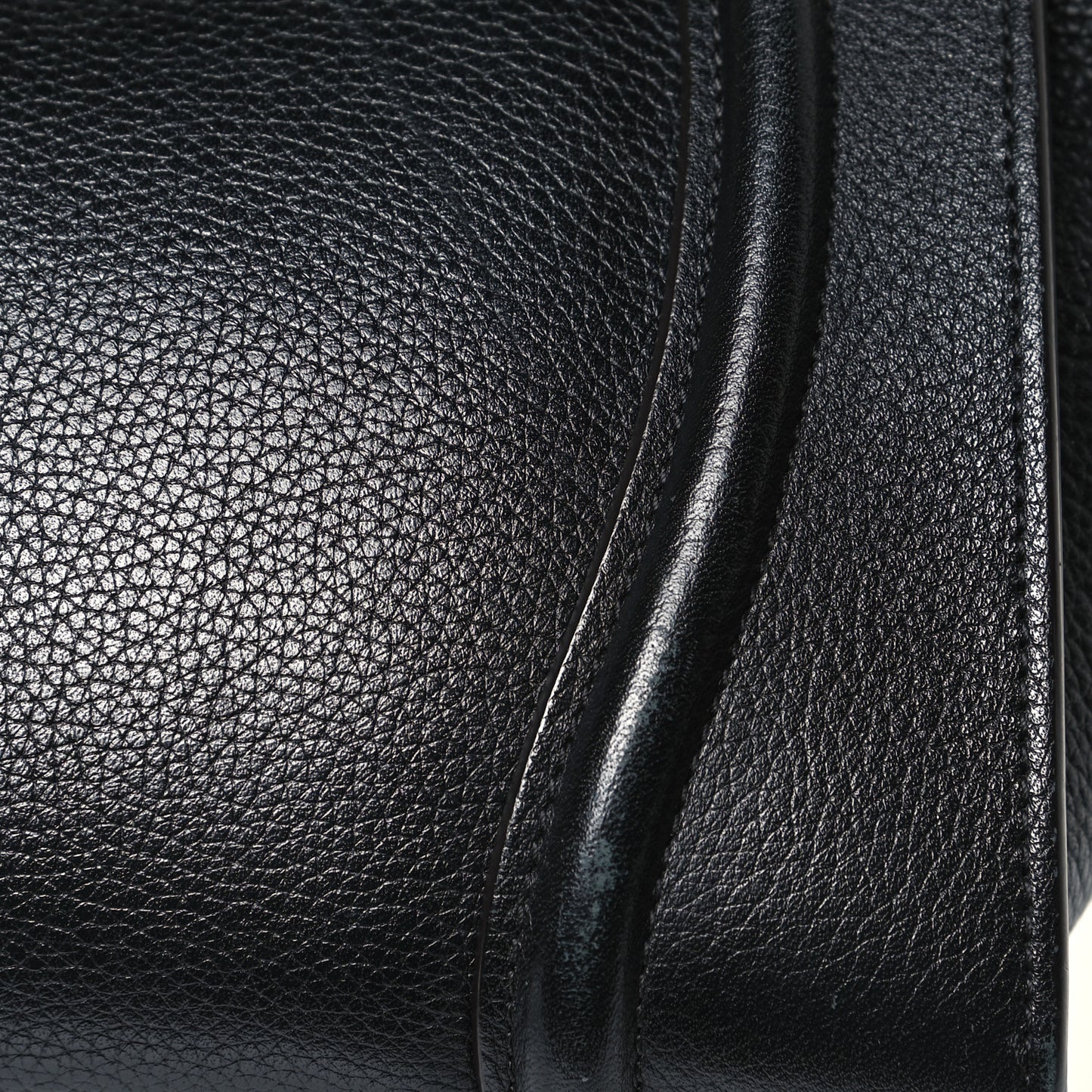 Drummed Calfskin Mini Luggage Black