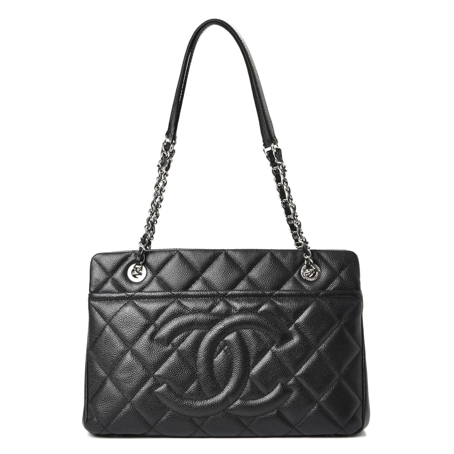 Caviar Quilted Timeless CC Tote Black