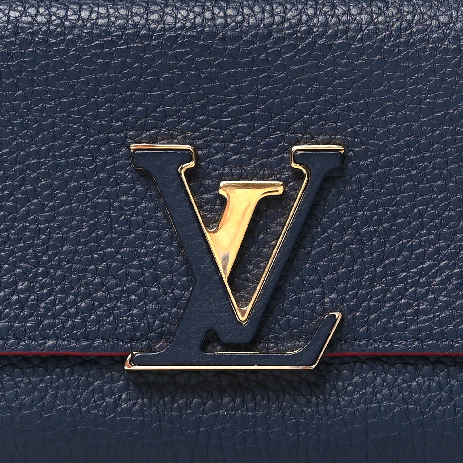 Louis Vuitton Taurillon Capucines Wallet Marine Rouge 7 of 12