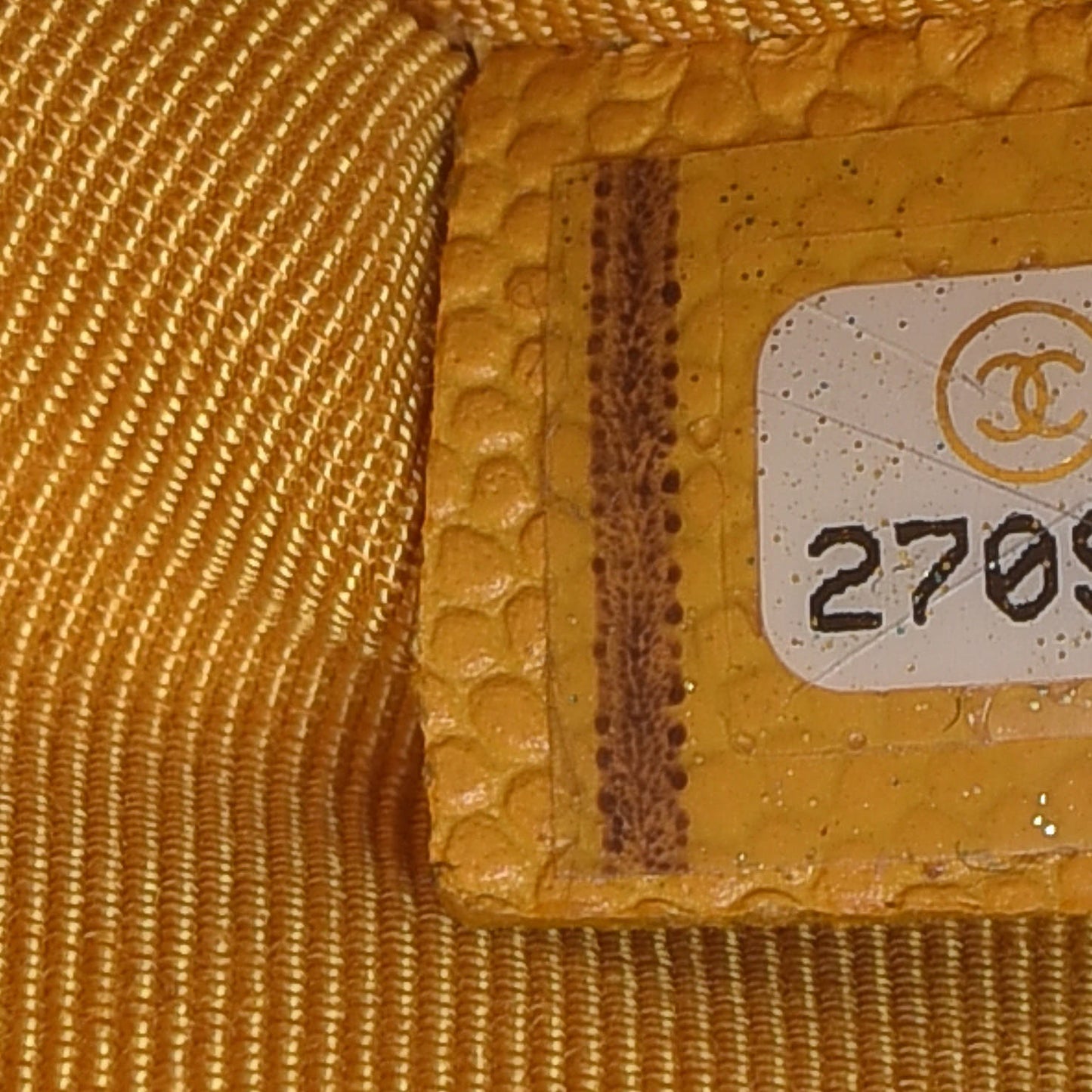 Caviar Quilted Small Cosmetic Case Yellow