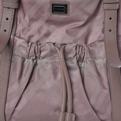 Burberry Nylon Tonal Check Drawstring Tote Light Pink 11 of 12