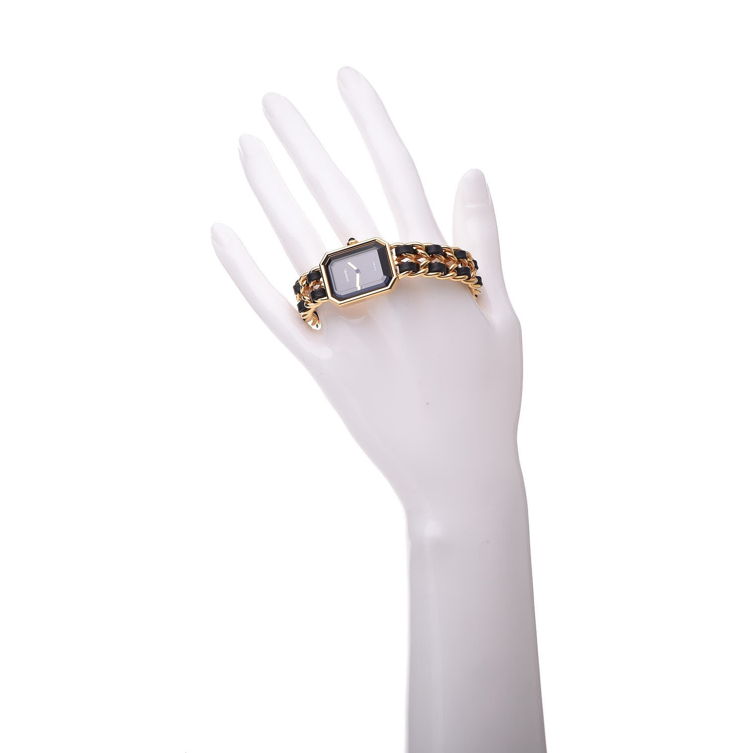 Chanel Stainless Steel Lambskin 20mm Chain Premiere Quartz Watch Gold L 2 of 8
