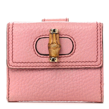 Gucci Calfskin Bamboo French Wallet Pink 1 of 8